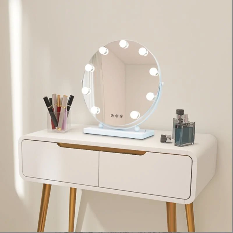 360 Degree Rotating Hollywood Light Bulb Mirror