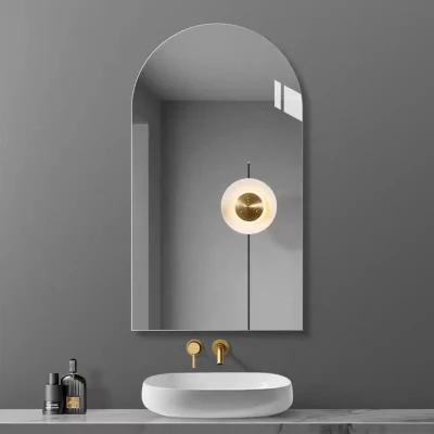 Настенное полное светодиодное зеркало RGB, большое напольное зеркало для гардеробной, ванной комнаты, гостиничного салона, в металлической рамке, большое круглое светодиодное зеркало RGB во всю длину